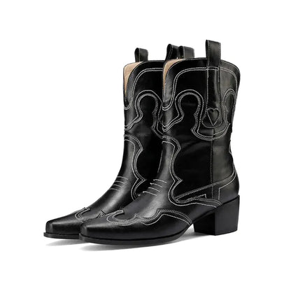 GRACIE Cowgirl Boots - Resistant PU leather | Elegance & Stability - Yehaw