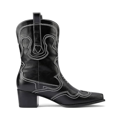GRACIE Cowgirl Boots - Resistant PU leather | Elegance & Stability - Yehaw