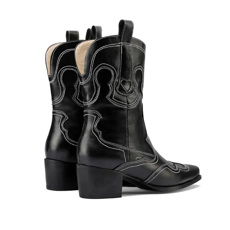 GRACIE Cowgirl Boots - Resistant PU leather | Elegance & Stability - Yehaw