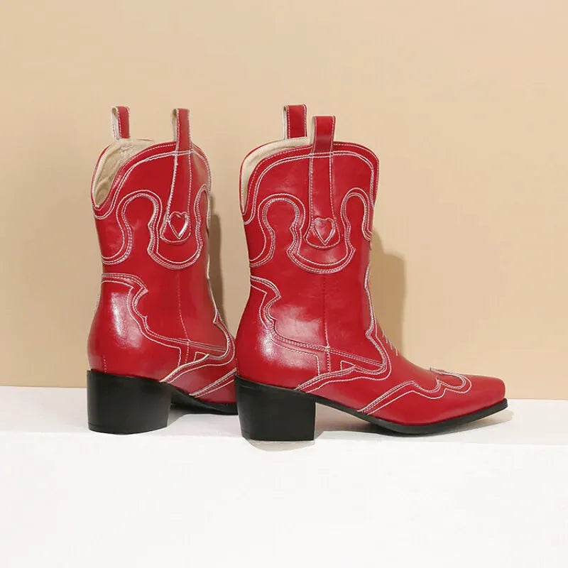 GRACIE Cowgirl Boots - Resistant PU leather | Elegance & Stability - Yehaw