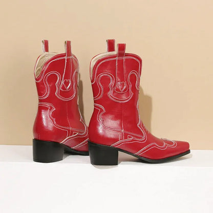 GRACIE Cowgirl Boots - Resistant PU leather | Elegance & Stability - Yehaw