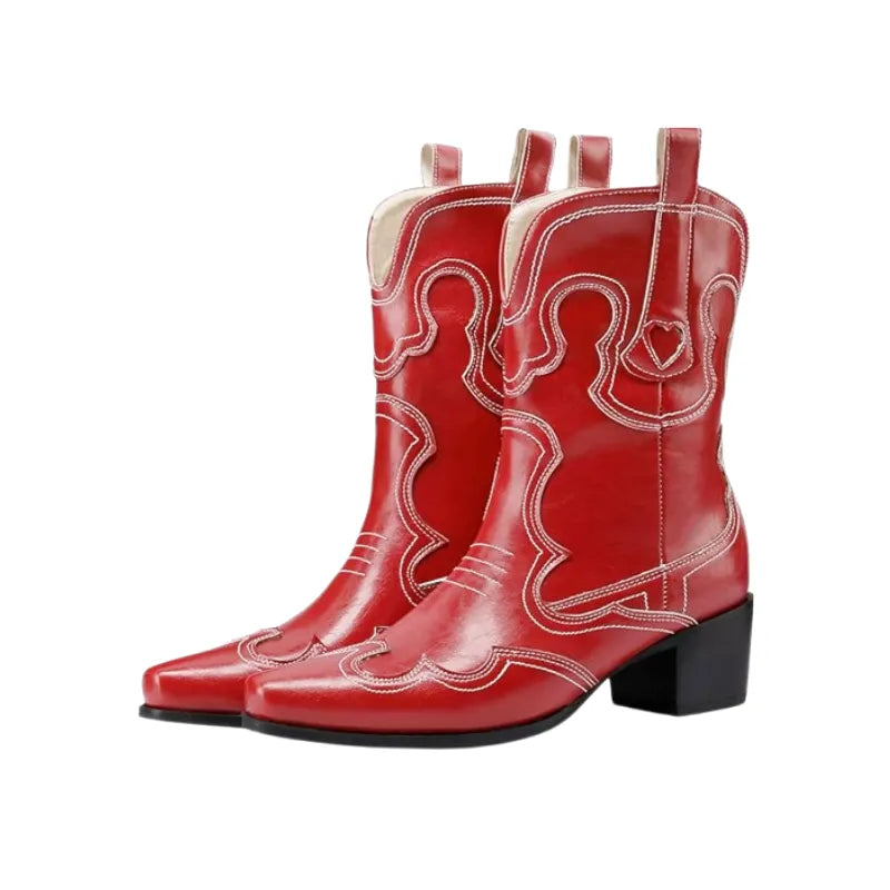 GRACIE Cowgirl Boots - Resistant PU leather | Elegance & Stability - Yehaw