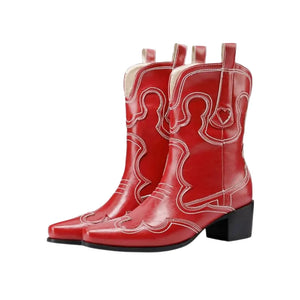 GRACIE Cowgirl Boots - Resistant PU leather | Elegance & Stability - Yehaw