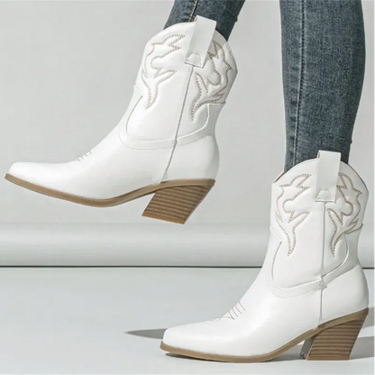 HATTIE Cowgirl Boots - Yehaw | White - Yehaw