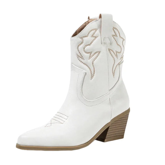 HATTIE Cowgirl Boots - Yehaw | White - Yehaw