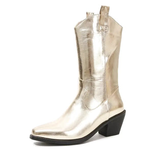 HAZEL Cowgirl Boots - Yehaw | Gold - Yehaw