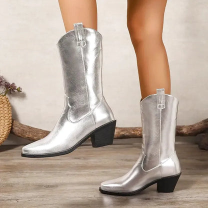 HAZEL Cowgirl Boots - Yehaw | Silver - Yehaw