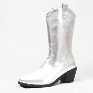 HAZEL Cowgirl Boots - Yehaw | Silver - Yehaw