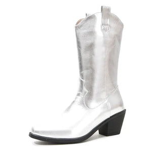 HAZEL Cowgirl Boots - Yehaw | Silver - Yehaw