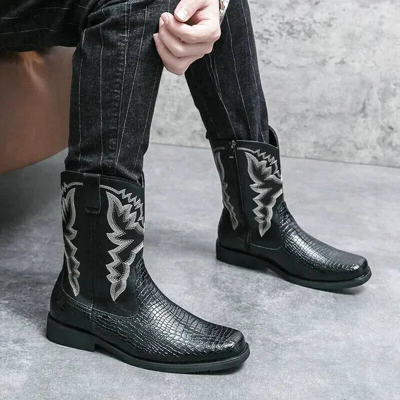HECTOR Mens Cowboy Boots - Yehaw | Black - Yehaw