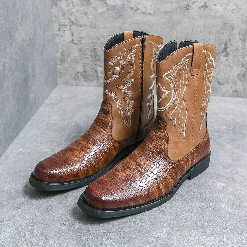 HECTOR Mens Cowboy Boots - Yehaw | Brown - Yehaw