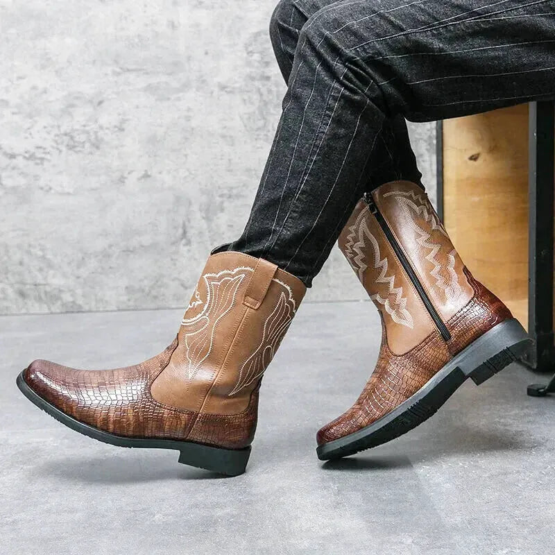 HECTOR Mens Cowboy Boots - Yehaw | Brown - Yehaw
