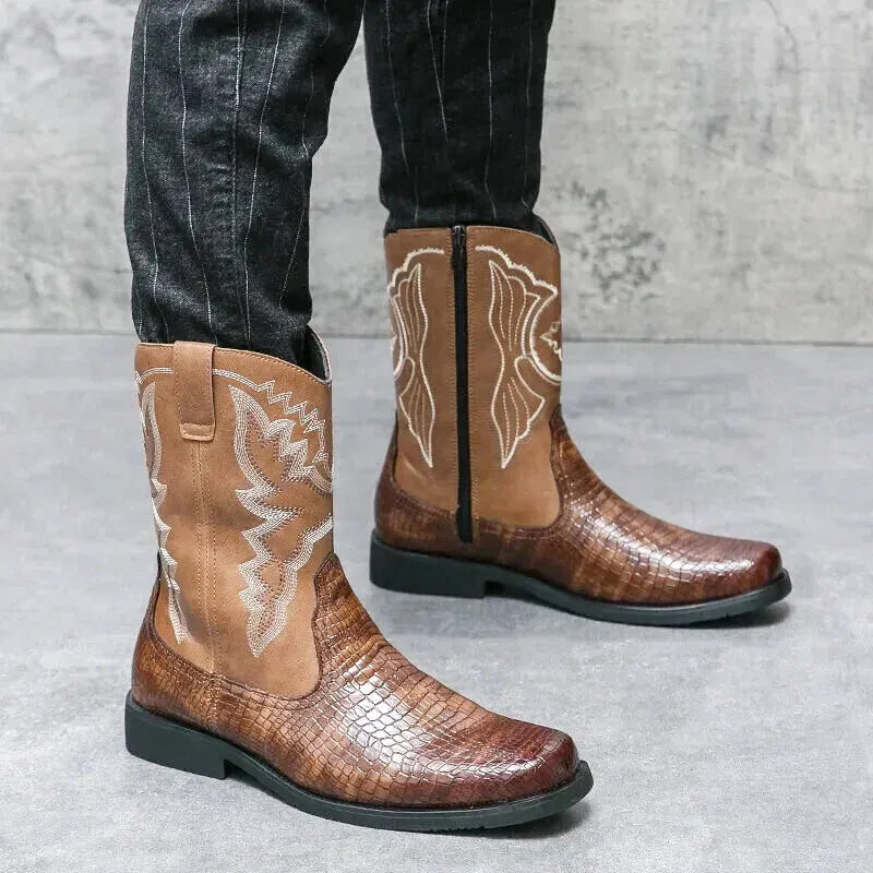 HECTOR Mens Cowboy Boots - Yehaw | Brown - Yehaw