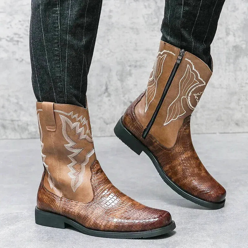 HECTOR Mens Cowboy Boots - Yehaw | Brown - Yehaw