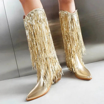 HELEN Cowgirl Boots - Yehaw | Gold - Yehaw