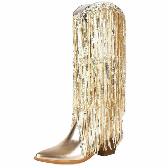 HELEN Cowgirl Boots - Yehaw | Gold - Yehaw
