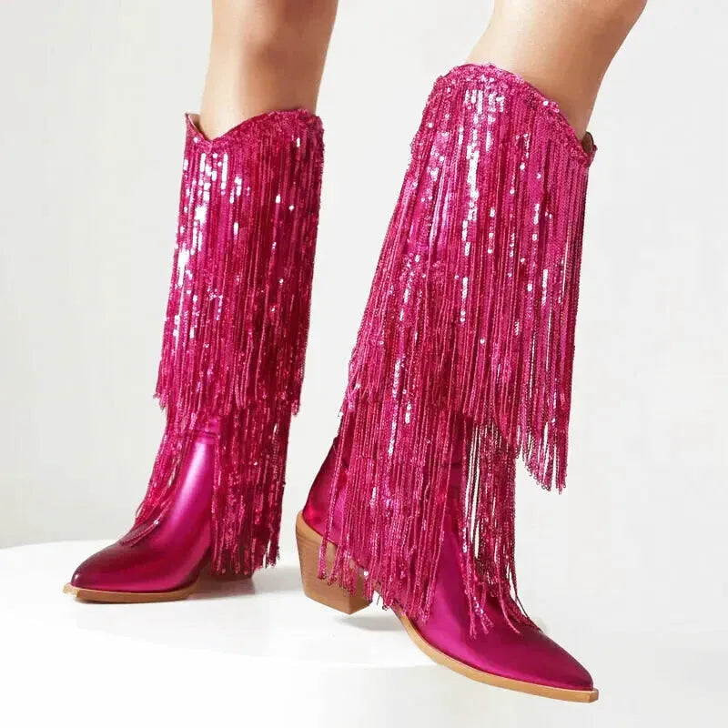 HELEN Cowgirl Boots - Yehaw | Pink - Yehaw