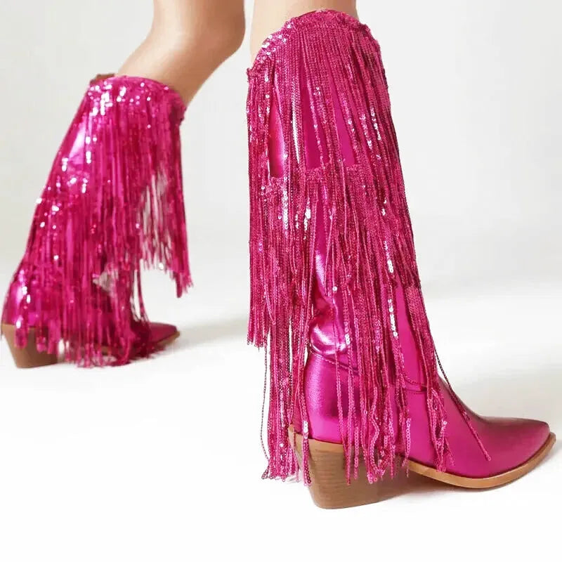 HELEN Cowgirl Boots - Yehaw | Pink - Yehaw
