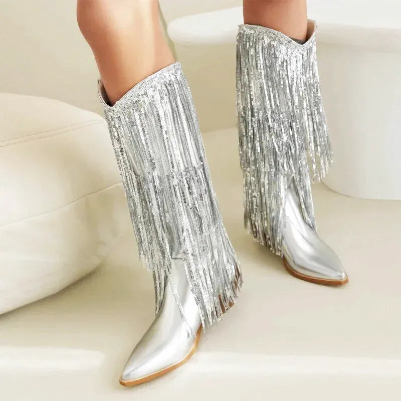 HELEN Cowgirl Boots - Yehaw | Silver - Yehaw