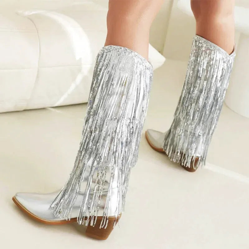 HELEN Cowgirl Boots - Yehaw | Silver - Yehaw