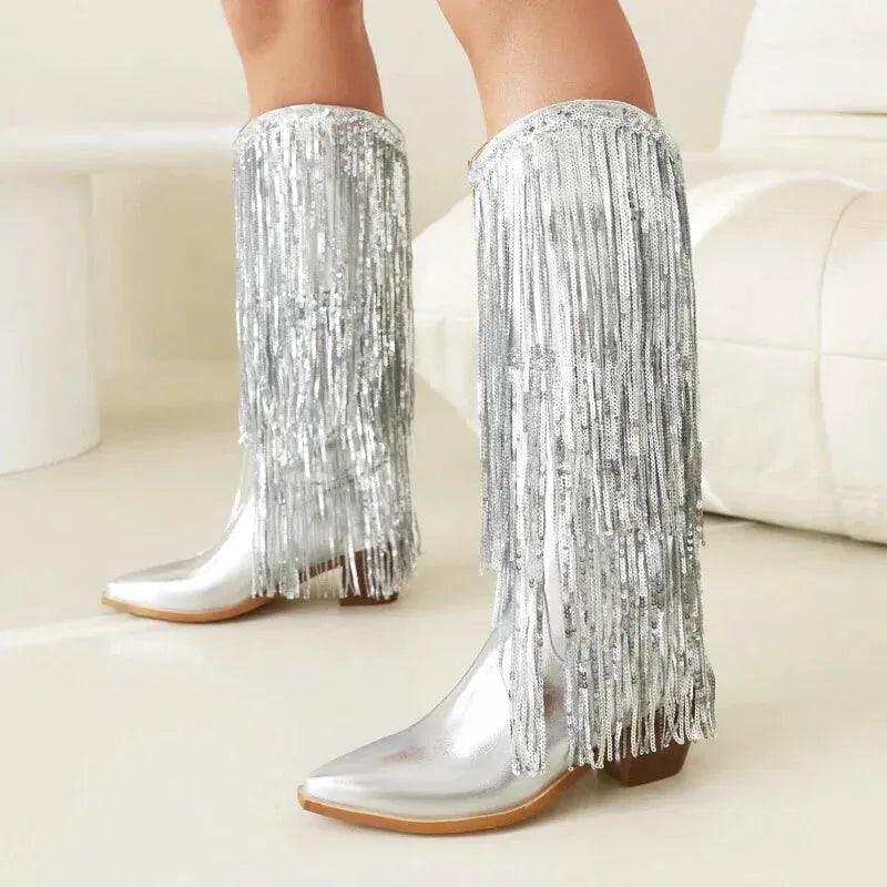 HELEN Cowgirl Boots - Yehaw | Silver - Yehaw