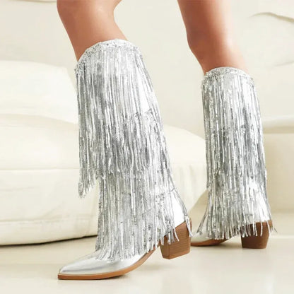 HELEN Cowgirl Boots - Yehaw | Silver - Yehaw