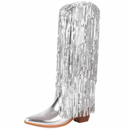 HELEN Cowgirl Boots - Yehaw | Silver - Yehaw