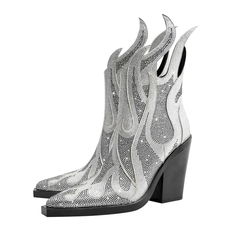 IRIS Cowgirl Boots - Yehaw | Silver - Yehaw