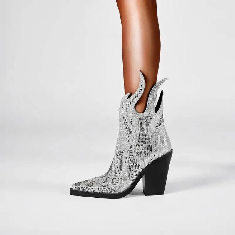 IRIS Cowgirl Boots - Yehaw | Silver - Yehaw