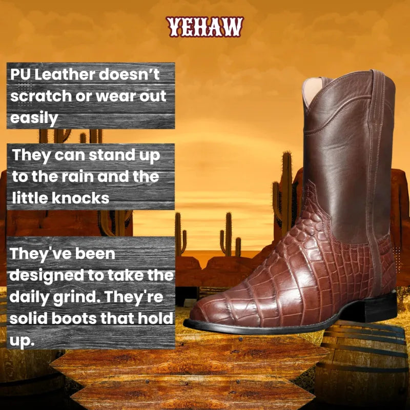 JACK Mens Cowboy Boots - Yehaw | Black & Brown