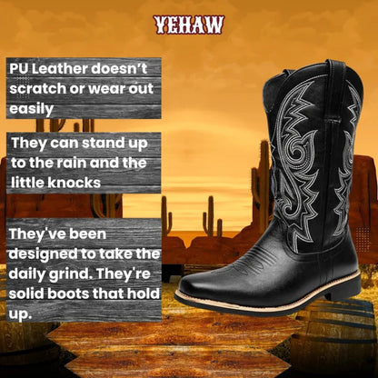 JED Mens Cowboy Boots - Yehaw