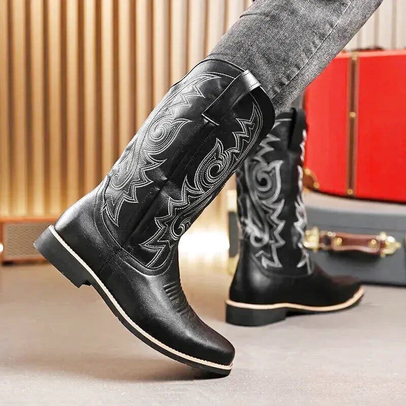 JED Mens Cowboy Boots - Yehaw | Black - Yehaw