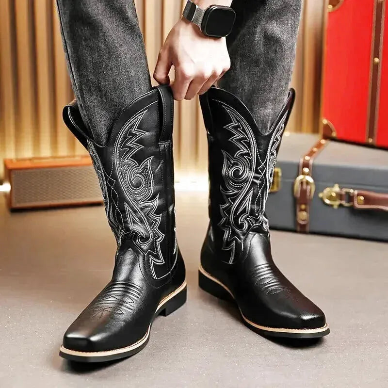JED Mens Cowboy Boots - Yehaw | Black - Yehaw
