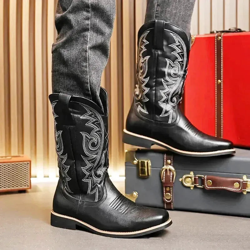 JED Mens Cowboy Boots - Yehaw | Black - Yehaw