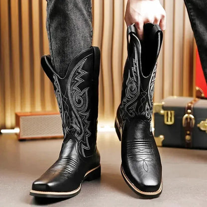 JED Mens Cowboy Boots - Yehaw | Black - Yehaw