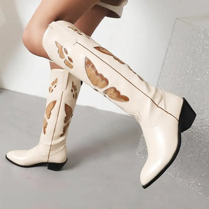 JESSIE Cowgirl Boots - Resistant PU leather | Elegance & Stability - Yehaw