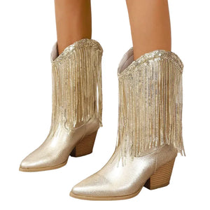 JESSIE Cowgirl Boots - Yehaw | Gold - Yehaw