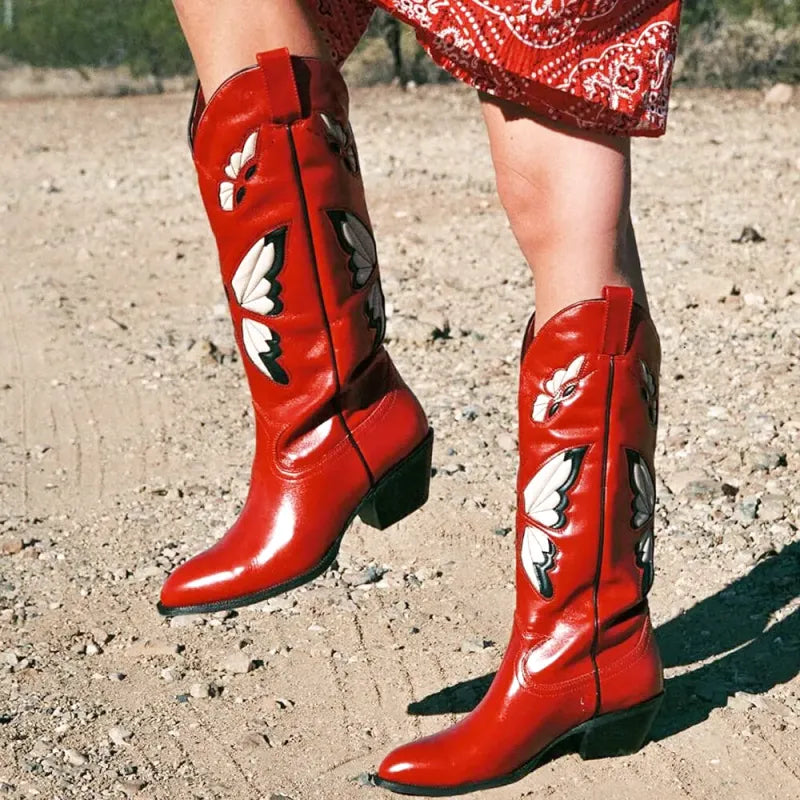 JESSIE Cowgirl Boots - Resistant PU leather | Elegance & Stability - Yehaw