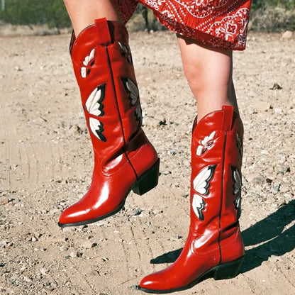 JESSIE Cowgirl Boots - Resistant PU leather | Elegance & Stability - Yehaw