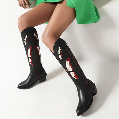 JESSIE Cowgirl Boots - Resistant PU leather | Elegance & Stability - Yehaw