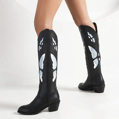 JESSIE Cowgirl Boots - Resistant PU leather | Elegance & Stability - Yehaw