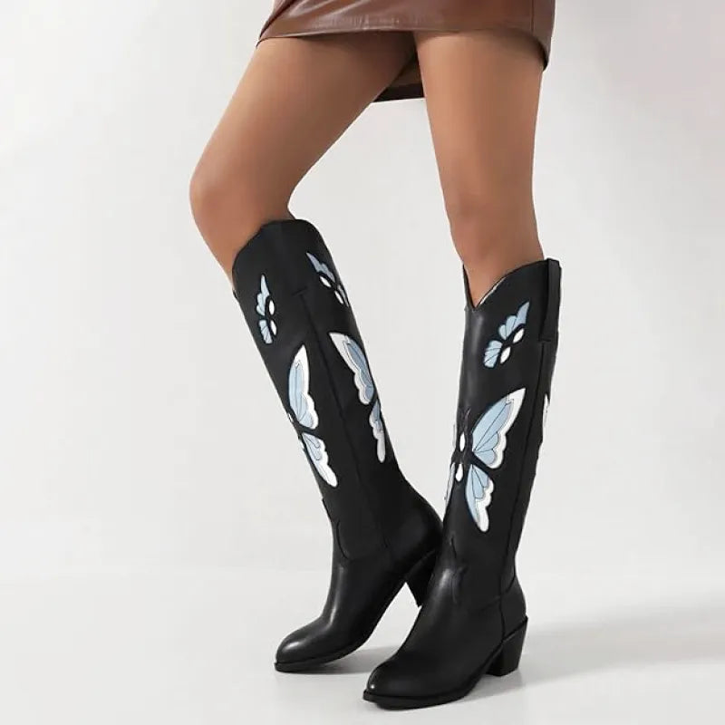 JESSIE Cowgirl Boots - Resistant PU leather | Elegance & Stability - Yehaw
