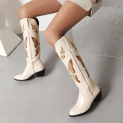 JESSIE Cowgirl Boots - Resistant PU leather | Elegance & Stability - Yehaw