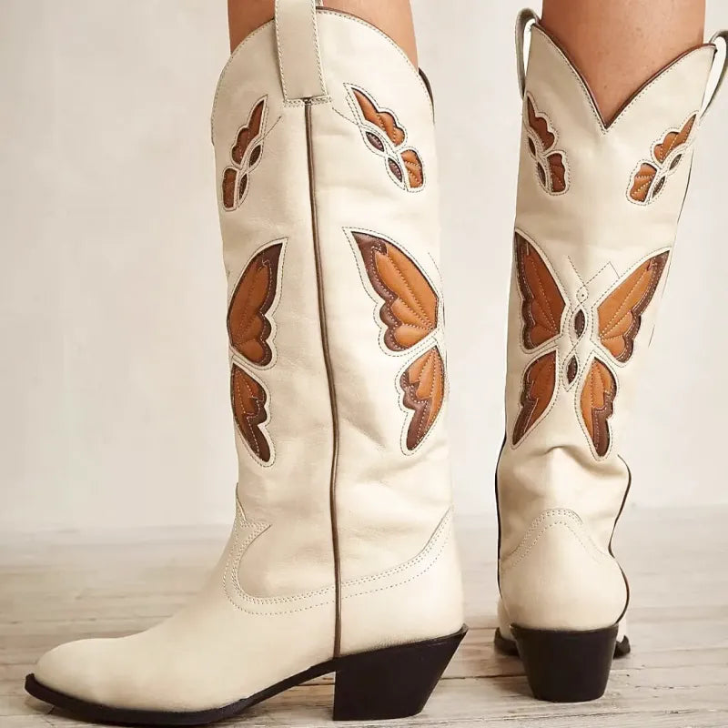 JESSIE Cowgirl Boots - Resistant PU leather | Elegance & Stability - Yehaw