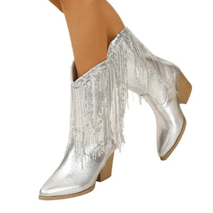 JESSIE Cowgirl Boots - Yehaw | Silver - Yehaw