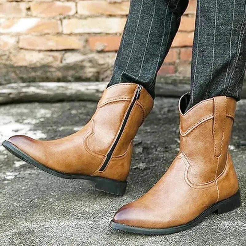 JIMMY Mens Cowboy Boots - Yehaw | Light Brown - Yehaw