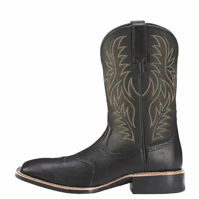 JOHNNY Mens Cowboy Boots - Yehaw | Black - Yehaw
