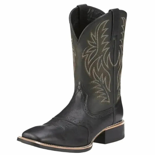 JOHNNY Mens Cowboy Boots - Yehaw | Black - Yehaw
