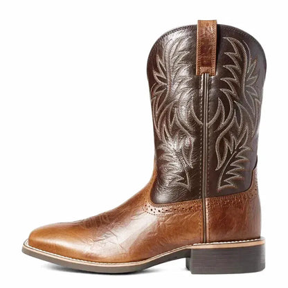 JOHNNY Mens Cowboy Boots - Yehaw | Brown - Yehaw