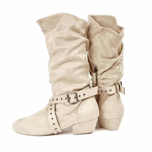JOSIE Cowgirl Boots - Yehaw | Beige - Yehaw 